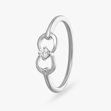 Elegant Bow Diamond Ring