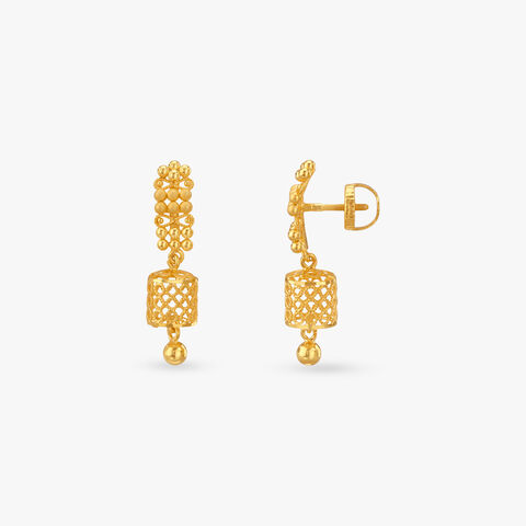 Lantern Luxe Gold Jhumka Earrings