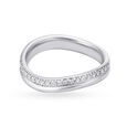 Exquisite Asymmteric Platinum and Diamond Ring,,hi-res image number null