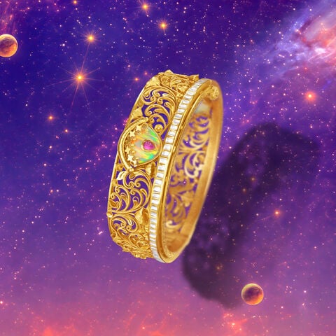 Royal Trellis Gold Bangle