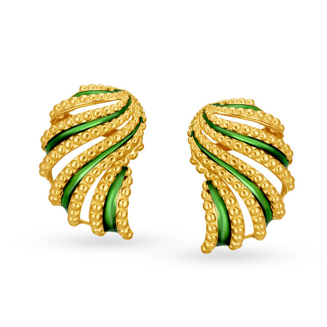 Exquisite Fancy Mango-Shaped Gold Stud Earrings,,hi-res image number null