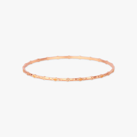 Rhythmic Facet Gold Bangles
