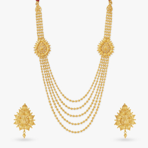 Elegant Five Layer Beaded Necklace Set