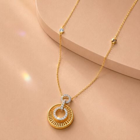 Soft Spectrum Diamond Pendant with Chain