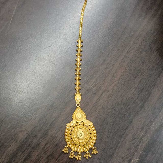 Ethnic Gold Maang Tikka,,hi-res image number null