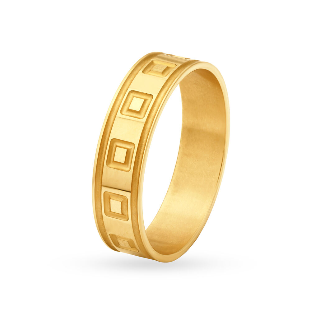 Gold band rings for him tanishq store