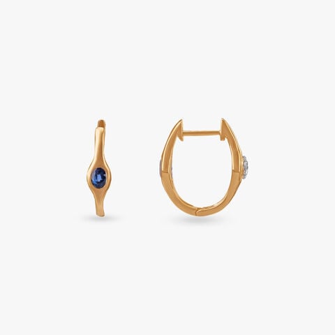 Twilight Twist Diamond Hoop Earrings