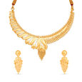 Abstract Artistic Gold Necklace Set,,hi-res image number null