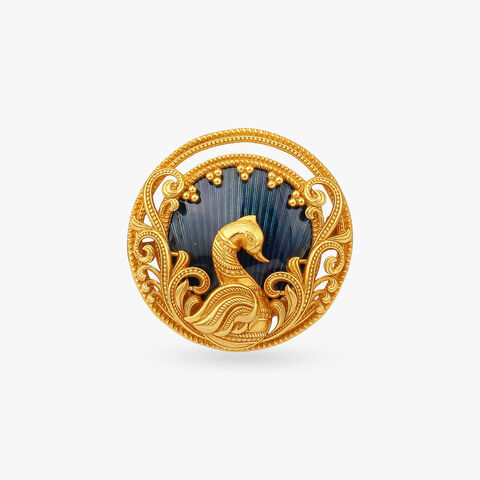 Peacock Scroll Ring