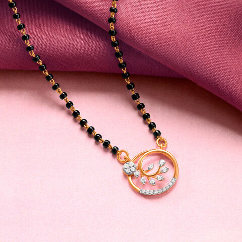 Classy Spiral Diamond Mangalsutra