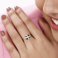 18 KT Yellow Gold Geometric Sparkle Diamond Ring,,hi-res image number null