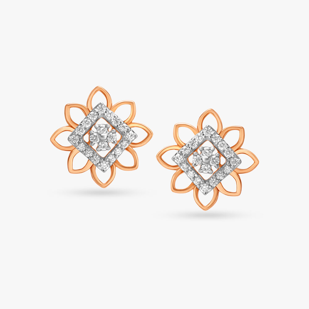 White stone earrings in grt best sale