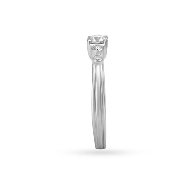 Enchanting White Platinum Finger Ring,,hi-res image number null