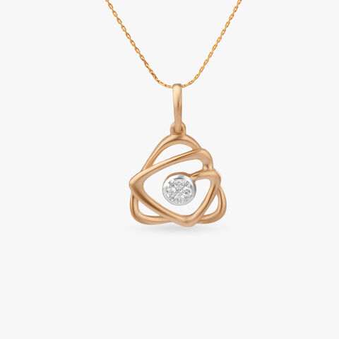Fluid Triangle Diamond Pendant