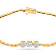 14KT Yellow Gold Diamond Bracelet,,hi-res image number null