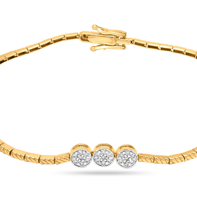 14KT Yellow Gold Diamond Bracelet,,hi-res image number null