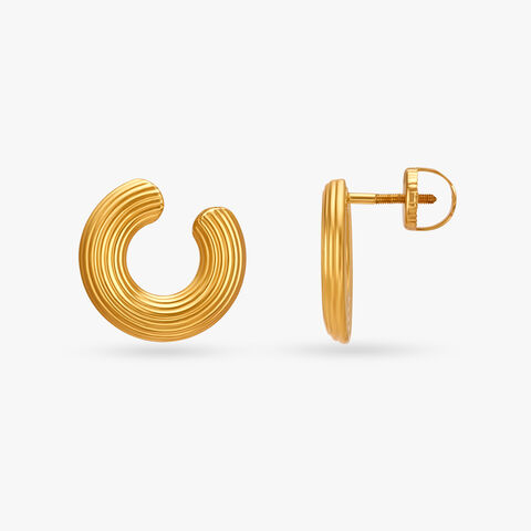 Gold Track Earrings