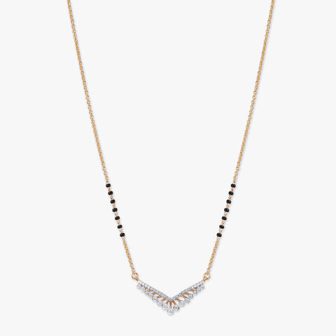 Sleek Drop Diamond Mangalsutra