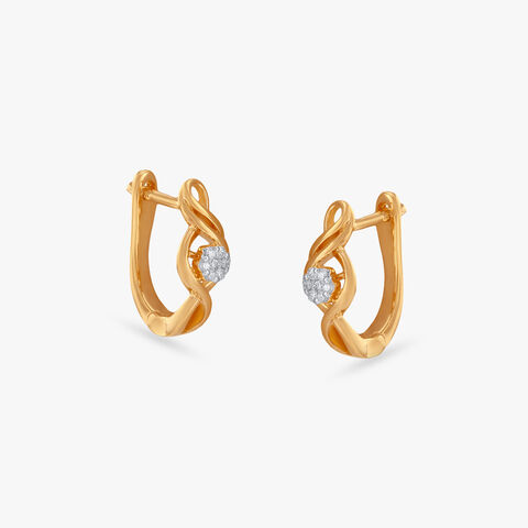Infinity Bloom Diamond Hoop Earrings