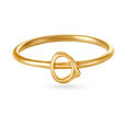 Letter Q 14KT Yellow Gold Initial Ring,,hi-res image number null