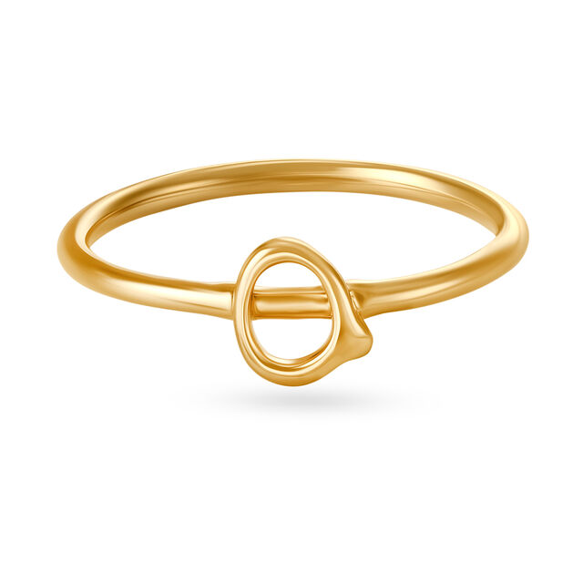 Letter Q 14KT Yellow Gold Initial Ring,,hi-res image number null