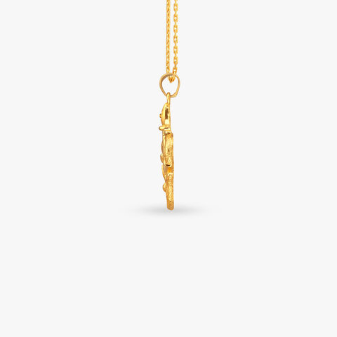 Ganesha Trishul Gold Pendant