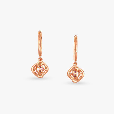 Blush Bloom Diamond Drop Earrings