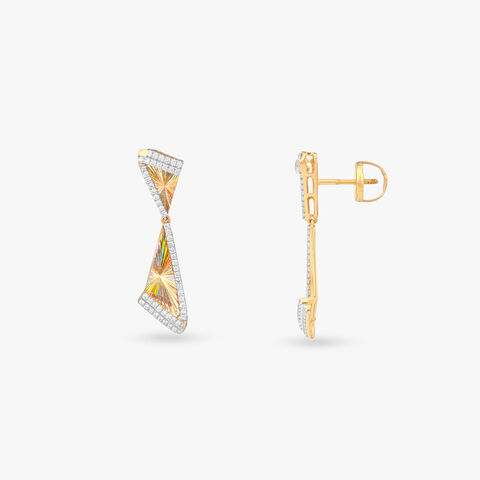 Celestial Rays Diamond Drop Earrings