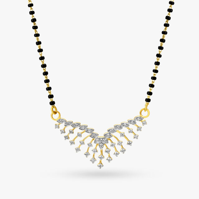 Layered Diamond Mangalsutra,,hi-res image number null