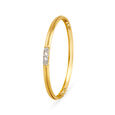 Floral Gold and Diamond Bangle,,hi-res image number null
