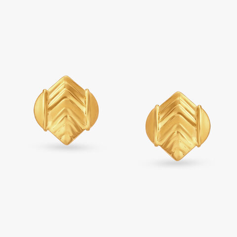 Novel Gold Stud Earrings