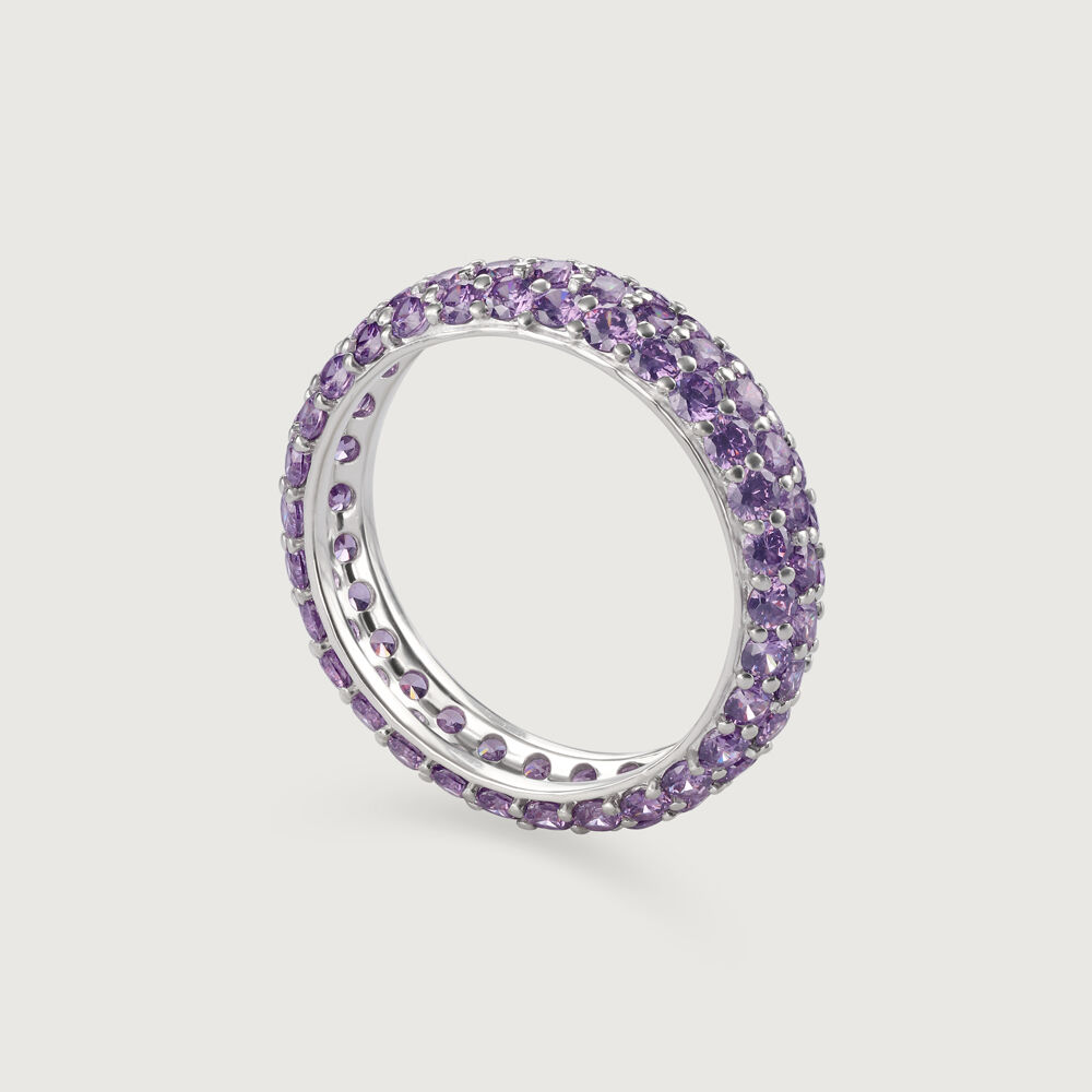 Amethyst Twilight Silver Finger Ring