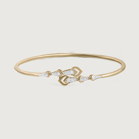 Glimmer Grove Gold and Diamond Bangle