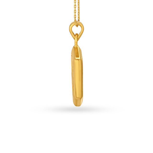 Lord Ganesh Engraved Gold Pendant,,hi-res image number null