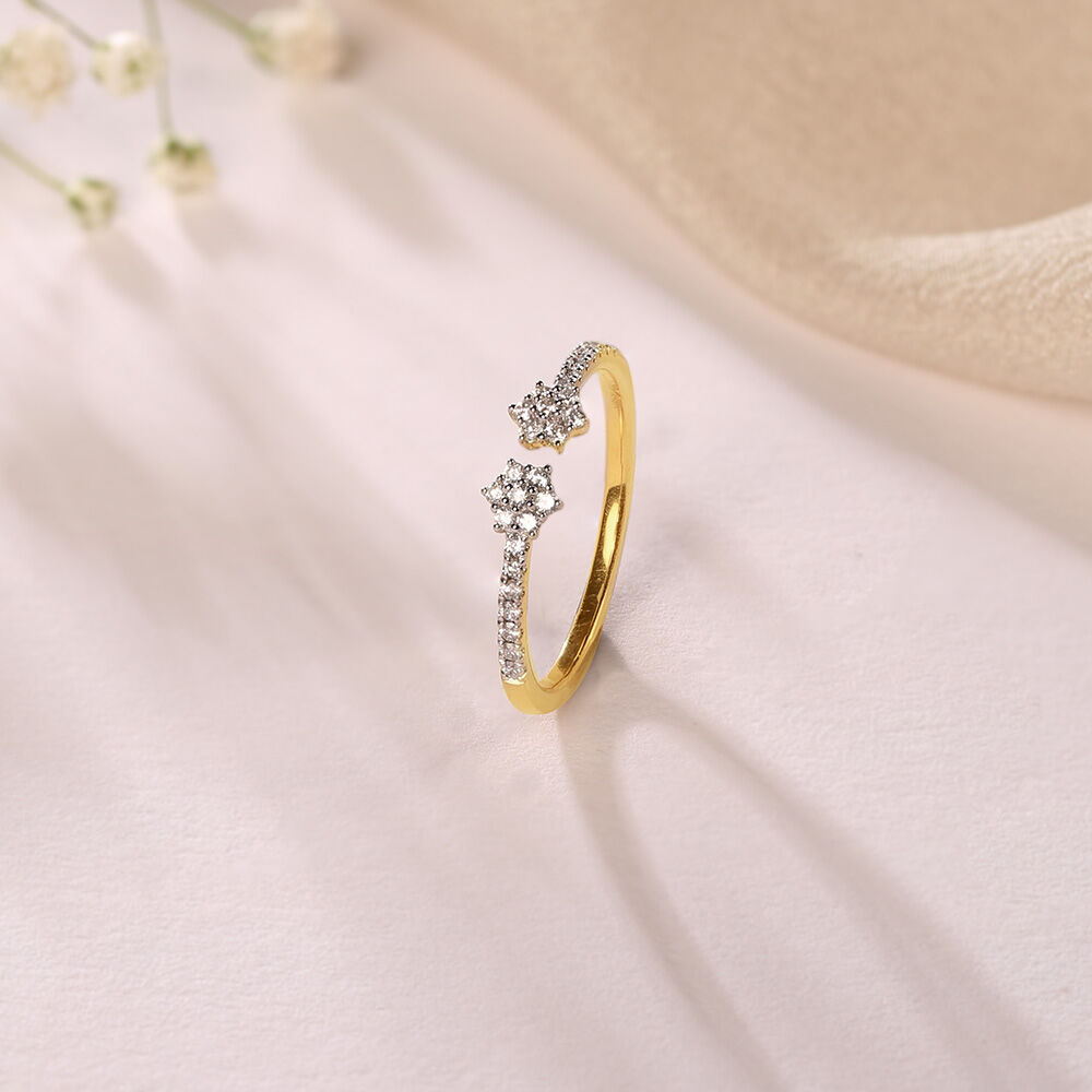 Gold diamond rings for girls new arrivals