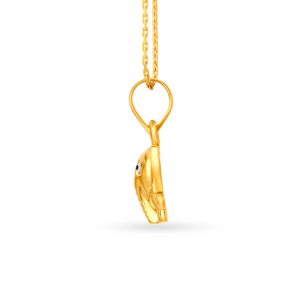 Whimsical Dainty Gold Elephant Pendant for Kids
