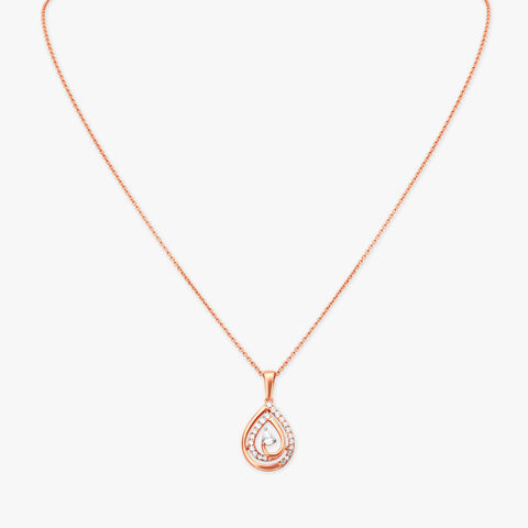Dew Drop! Diamond Pendant with Chain