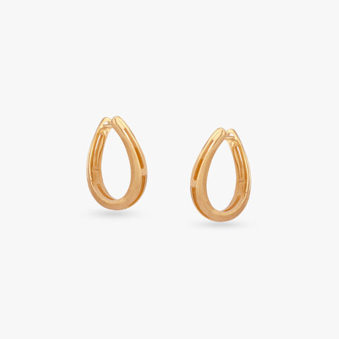 Twisted Loop Gold Hoop Earrings