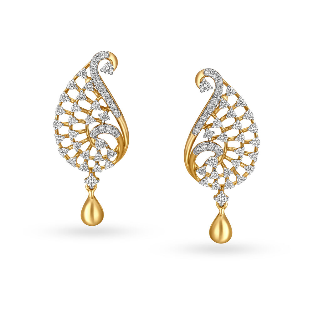 Peacock cheap diamond earrings
