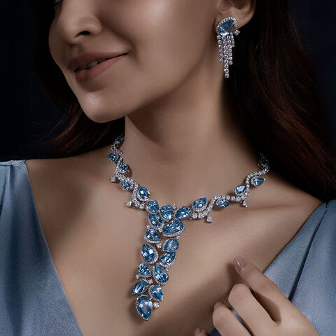 Moonfall Azure Diamond Necklace Set