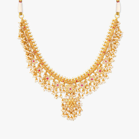Dewdrop Guttapusalu Gold Guttapusalu Necklace Set