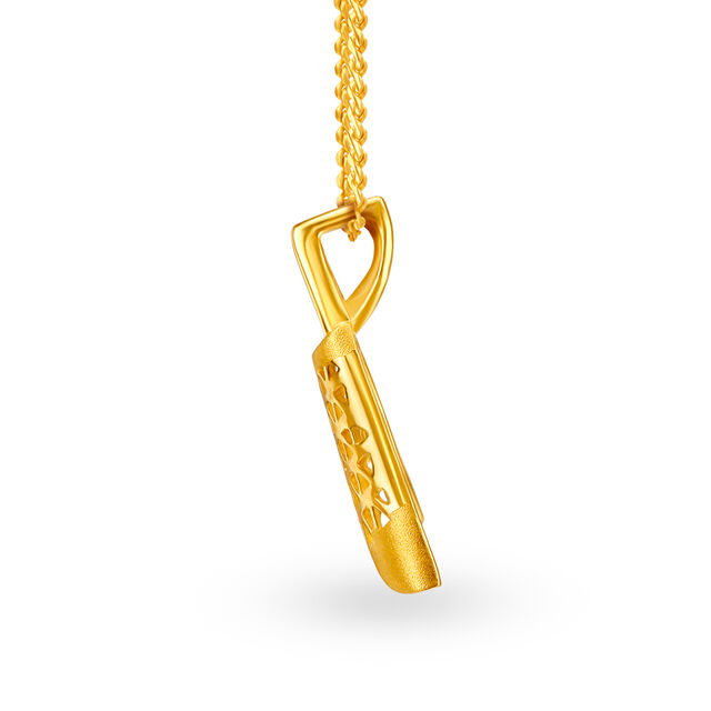 Contemporary Gold Pendant Earrings Set,,hi-res image number null