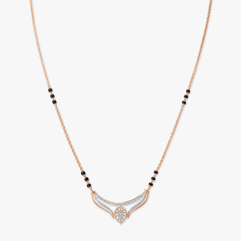 Designer Curve Diamond Mangalsutra