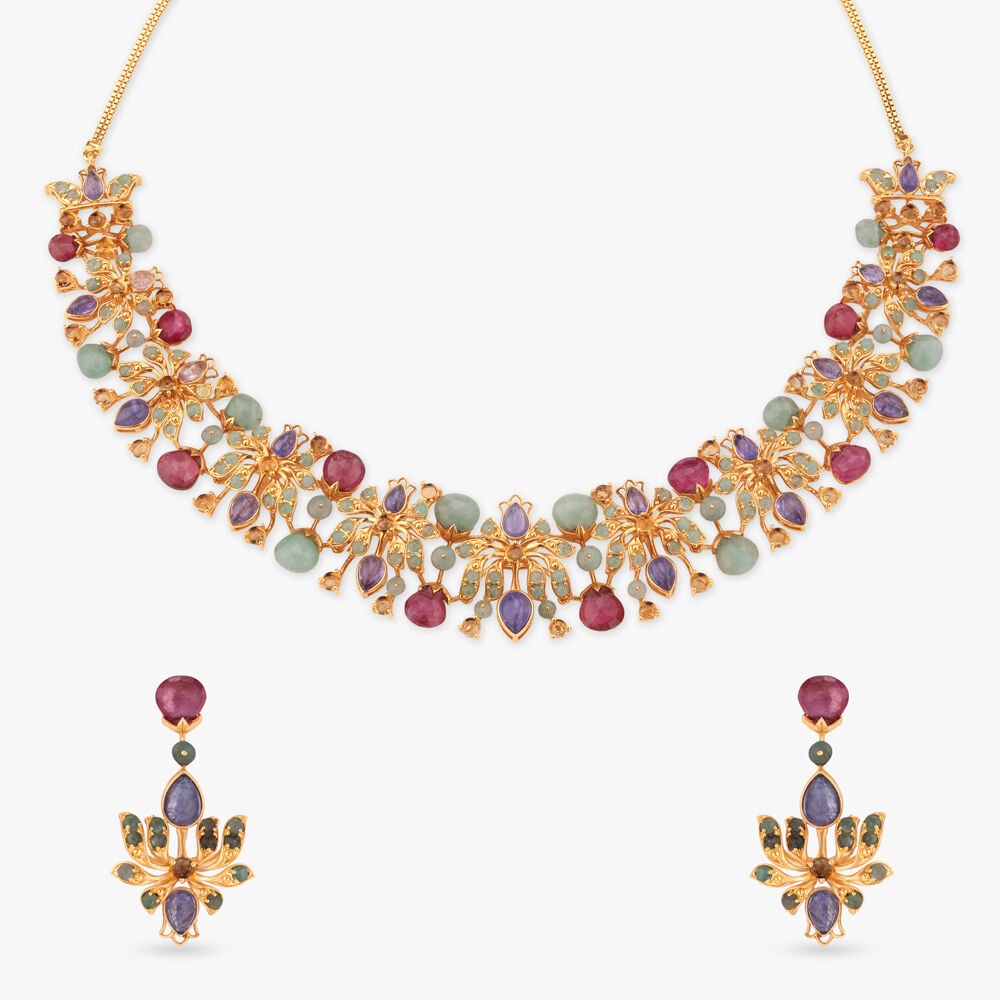 Bloom Symphony Gold Necklace Set