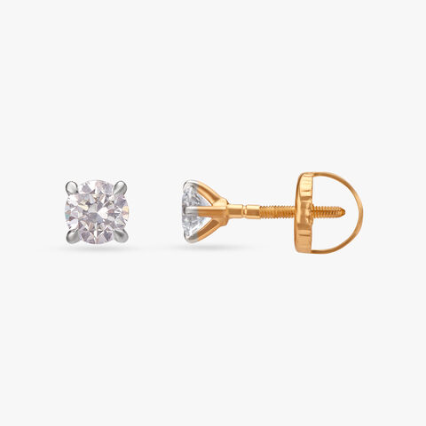 Lustrous Legacy Solitaire Stud Earrings