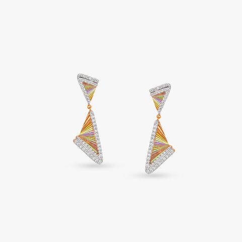 Spectrum Echo Diamond Drop Earrings