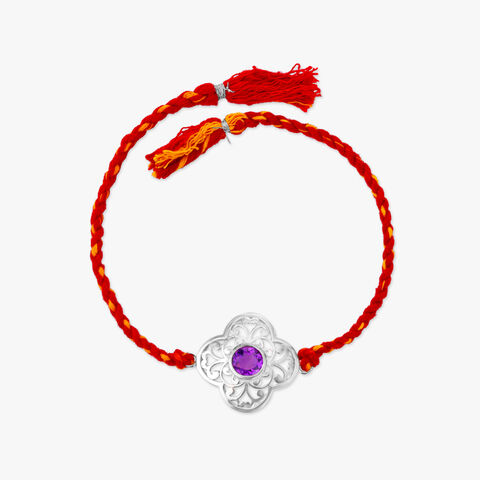 Clover Bloom Silver Rakhi