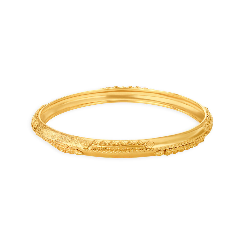 Dual Textured Gold Bangles