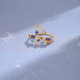 Nebula's Glow Blue Topaz 14KT Finger Ring,,hi-res image number null
