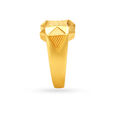 Artistic Geometric Gold Finger Ring For Men,,hi-res image number null